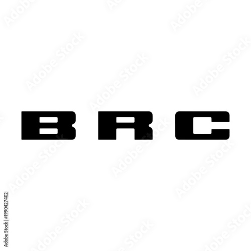 Black BRC letter logo on white background