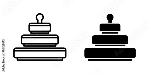 Calibration Weight Set Icon for Precision Scale Measurement