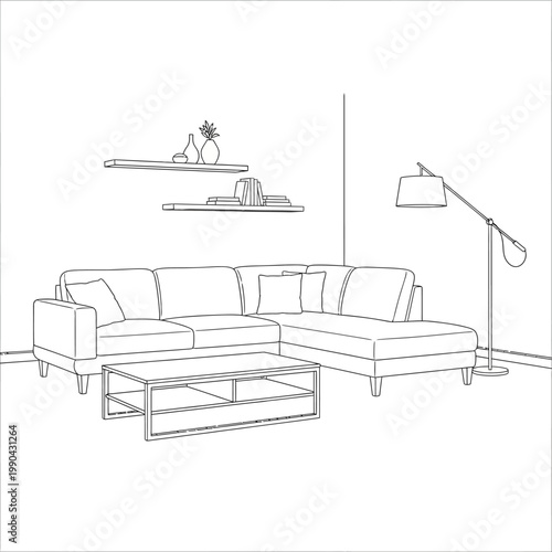 Modern Sectional Sofa Furniture Design.