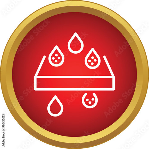 Water droplets with contaminants passing through a filter membrane