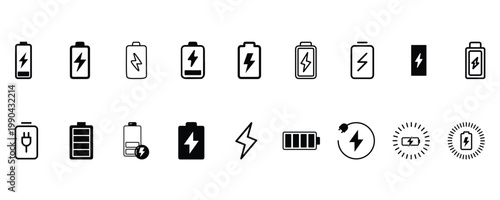Smart Phone Charge Level Icons Set