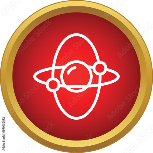 Representing an atom with electrons orbiting a central nucleus, symbolizing science
