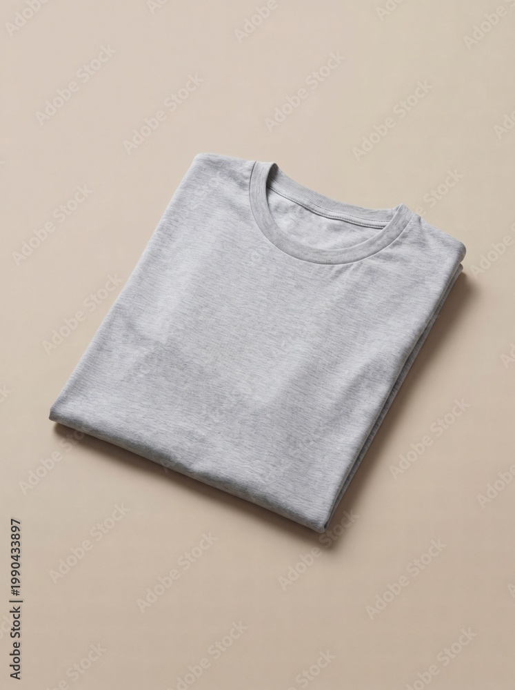 Fototapeta premium A folded T-Shirt lies on a surface