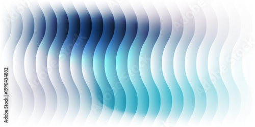 Blue gradient distortion with vertical ripple texture, frosted glass effect and icy reeded lines. Minimal blur surface with cool tones and subtle wave pattern. Vector illustration