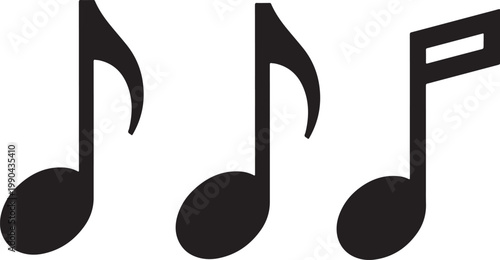 A black eighth note musical symbol on a white background, representing music and rhythm in a simple and iconic design