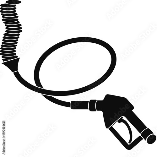 Gas pump nozzle, fuel nozzle, gas station icon, fuel pump