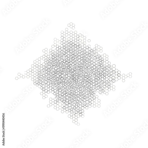 Gray metallic beads cluster together.