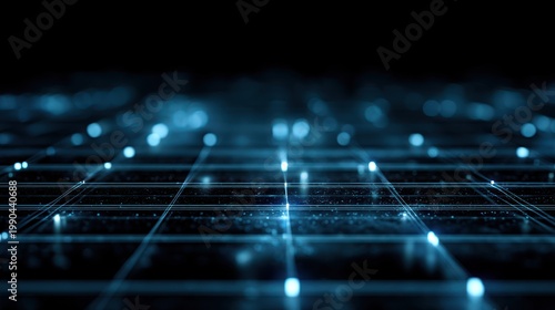 Abstract grid network with transparent background