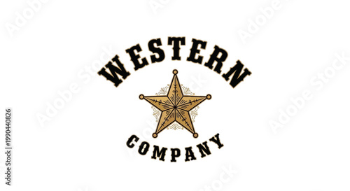 Wallpaper Mural Western Company Sheriff Star Logo Emblem. Torontodigital.ca