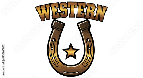 Western Horseshoe and Star Emblem.