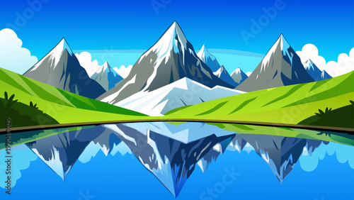 mountain landscape with mountains