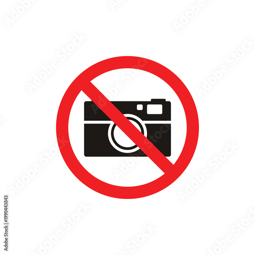 no camera use sign design on white background. vector illustration