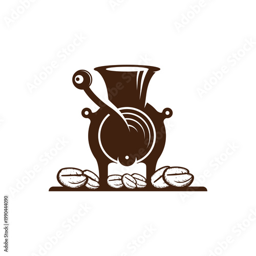 Coffee grinder vector design, on a white background