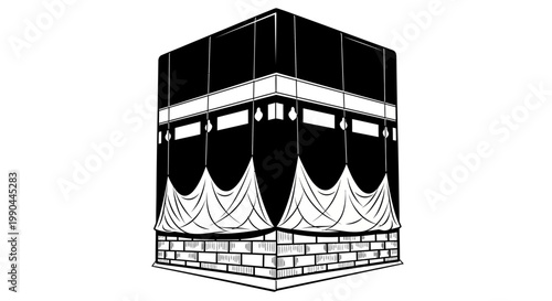 Islamic Holy Site Kaaba illustration, a religious icon in Mecca