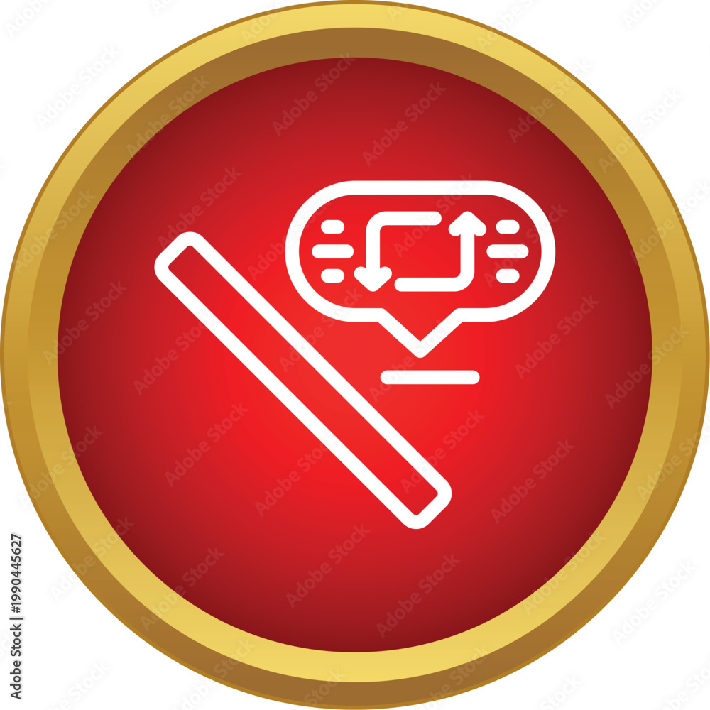 Fototapeta premium Magic wand with a thought bubble showing arrows indicating a trick or spell
