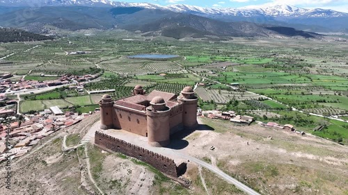 Vista del bonito castillo de la calahorra en el marquesado de Zenete, España