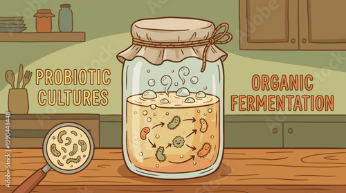 Crafting Natural Probiotic Cultures An Illustrated Guide to Organic Fermentation in a Glass Jar for Healthy Homemade Food Preparation
