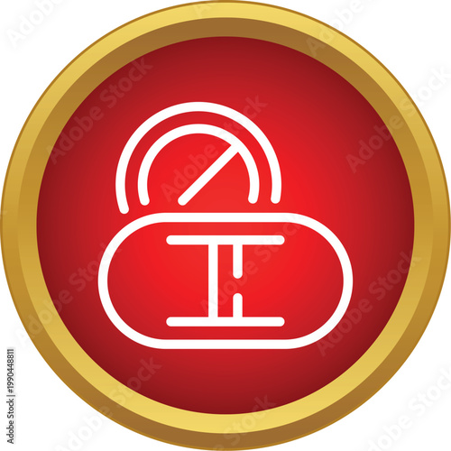 Stop pill icon representing medication control or refusal