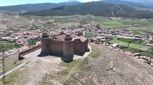 Vista del bonito castillo de la calahorra en el marquesado de Zenete, España