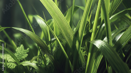Close up of green leaf plant with lush foliage