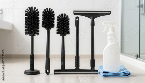 Bathroom cleaning tools set