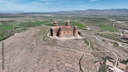 Vista del bonito castillo de la calahorra en el marquesado de Zenete, España