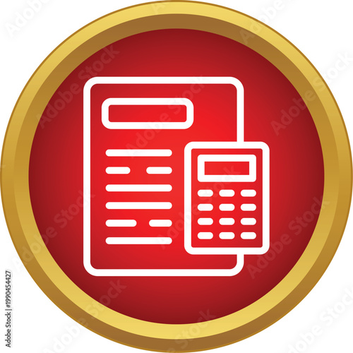 Accounting document with a calculator outlining financial calculation and budget management