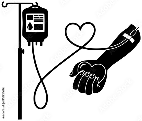 blood illustration transfusion silhouette medical logo health icon donation outline donor hospital medicine clinic donate patient plasma red healthcare shape heart vector graphic background