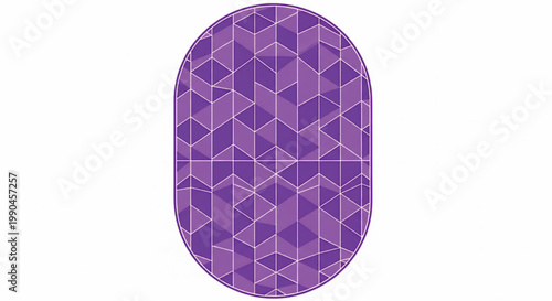 Circle mosaic pattern with purple facets and white geometric lines creating a modern abstract texture