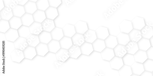 Abstract background with hexagon, modern abstract vector polygonal pattern, Bright white abstract hexagon wallpaper or background, Abstract white hexagon concept background, soft white background. 