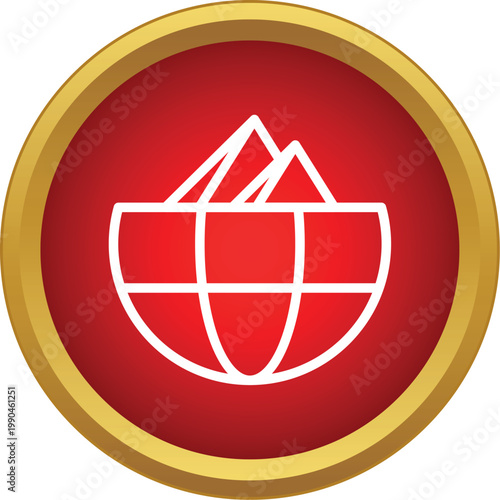 Global warming concept presenting a melting ice cap on the planet