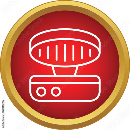 Solarium icon depicting tanning bed lamp for beauty and health treatment