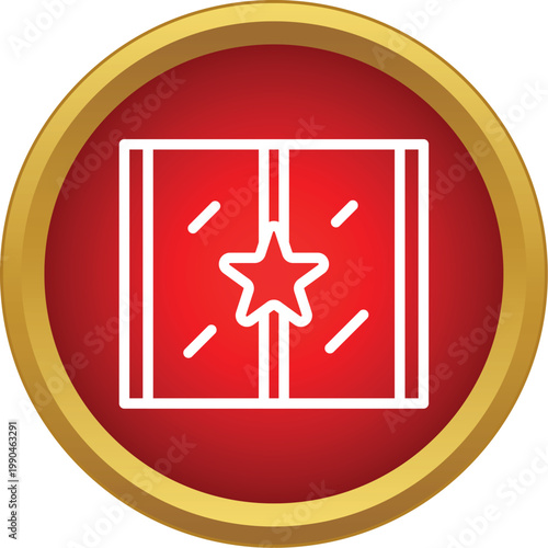 Red double door featuring a star, symbolizing fame and entertainment industry achievement