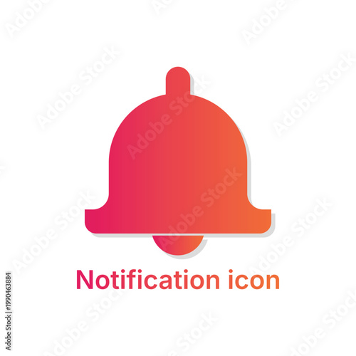 A vibrant red and orange gradient bell icon representing notifications