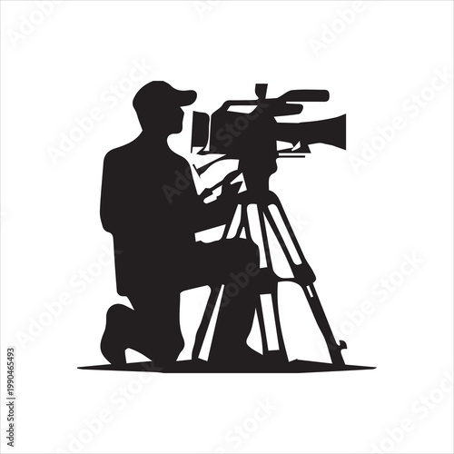 A cameraman silhouette design.eps
