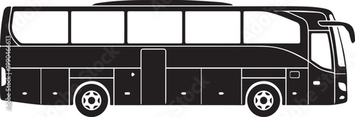 Luxury Motor Coach Silhouette Long Distance Travel