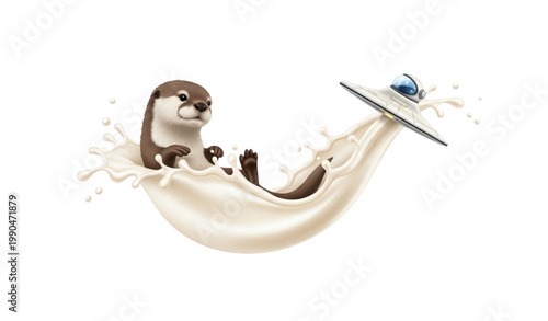 Realistic milk splash vector illustration dynamic liquid dairy isolated design