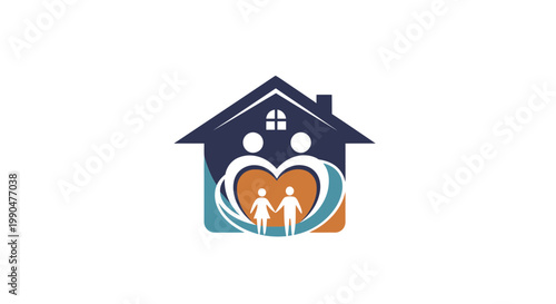 Family Home Heart Symbol