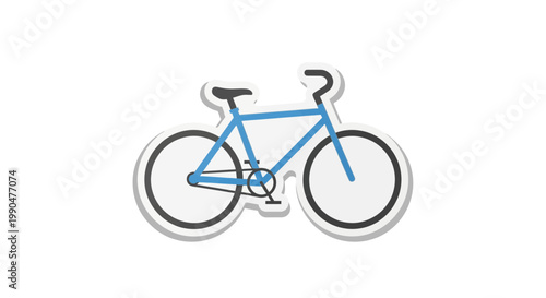 Blue bicycle icon with black accents
