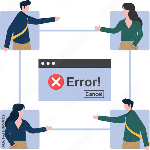People connecting through error message windows