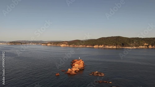 Faro de Illes Formigues en Palamos, Girona, Catalunya