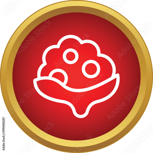 Icon identifying a tumor, representing cancer research and health issues