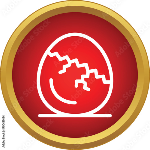 Cracked egg icon symbolizing new life, birth, and fragility