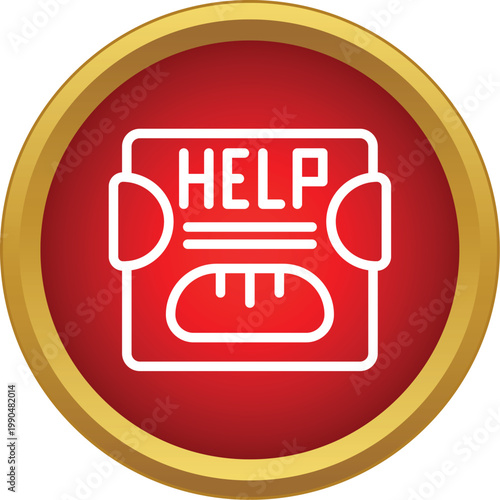 Weight scale with help message symbolizing diet challenges and health control