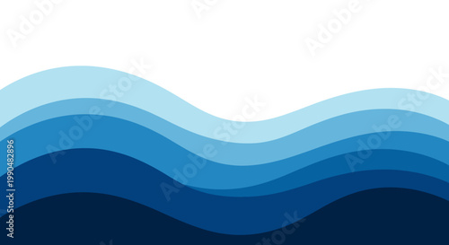 Abstract blue wave pattern background with gradient layers