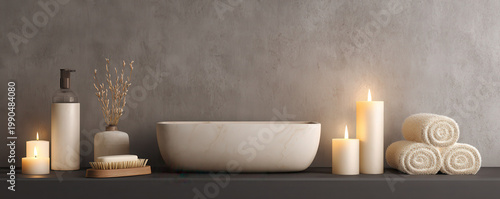Clean bathroom interior with modern restroom design minimalist environment serene viewpoint