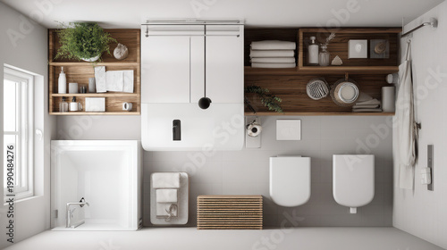 Clean restroom interior design inspiration for modern bathrooms minimalist style natural light contemporary environment