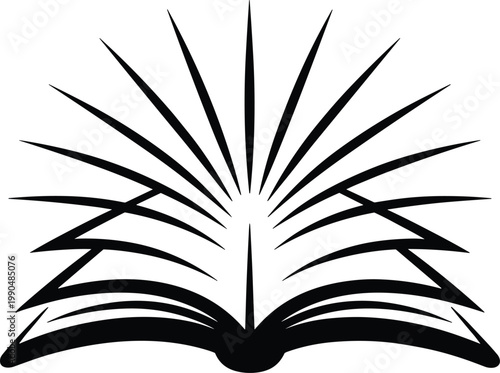 Open Book with Radiant Pages