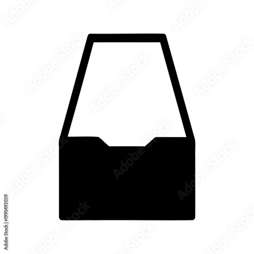 Black and white office organizer with multiple compartments for document storage