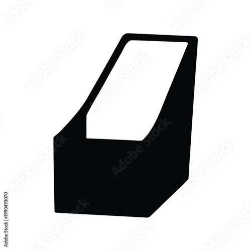 Abstract Black Shape with White Interior Space in Geometric Design